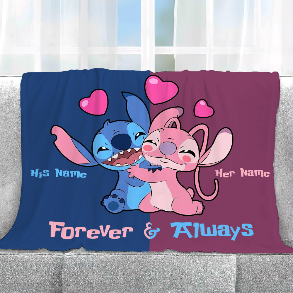 Personalized Ohana Blanket for Couples Custom Names Gift Blanket GradoCreations