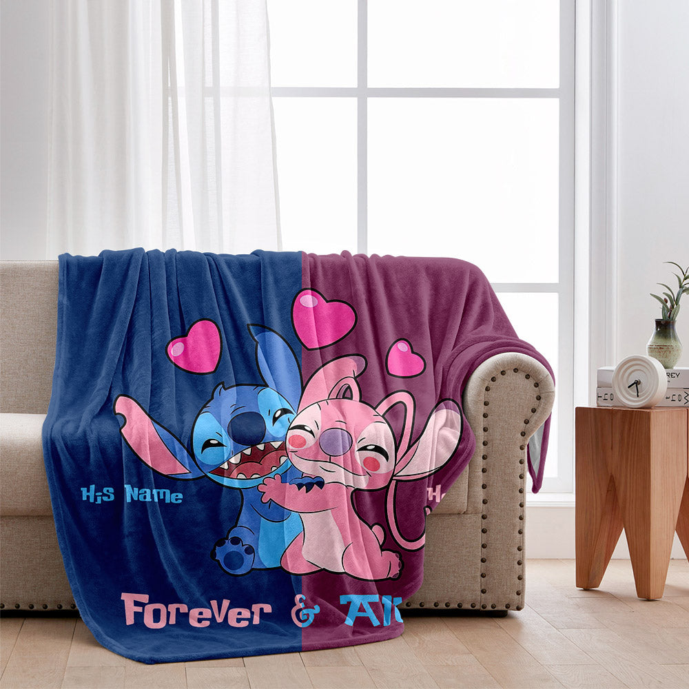 Personalized Ohana Blanket for Couples Custom Names Gift Blanket GradoCreations