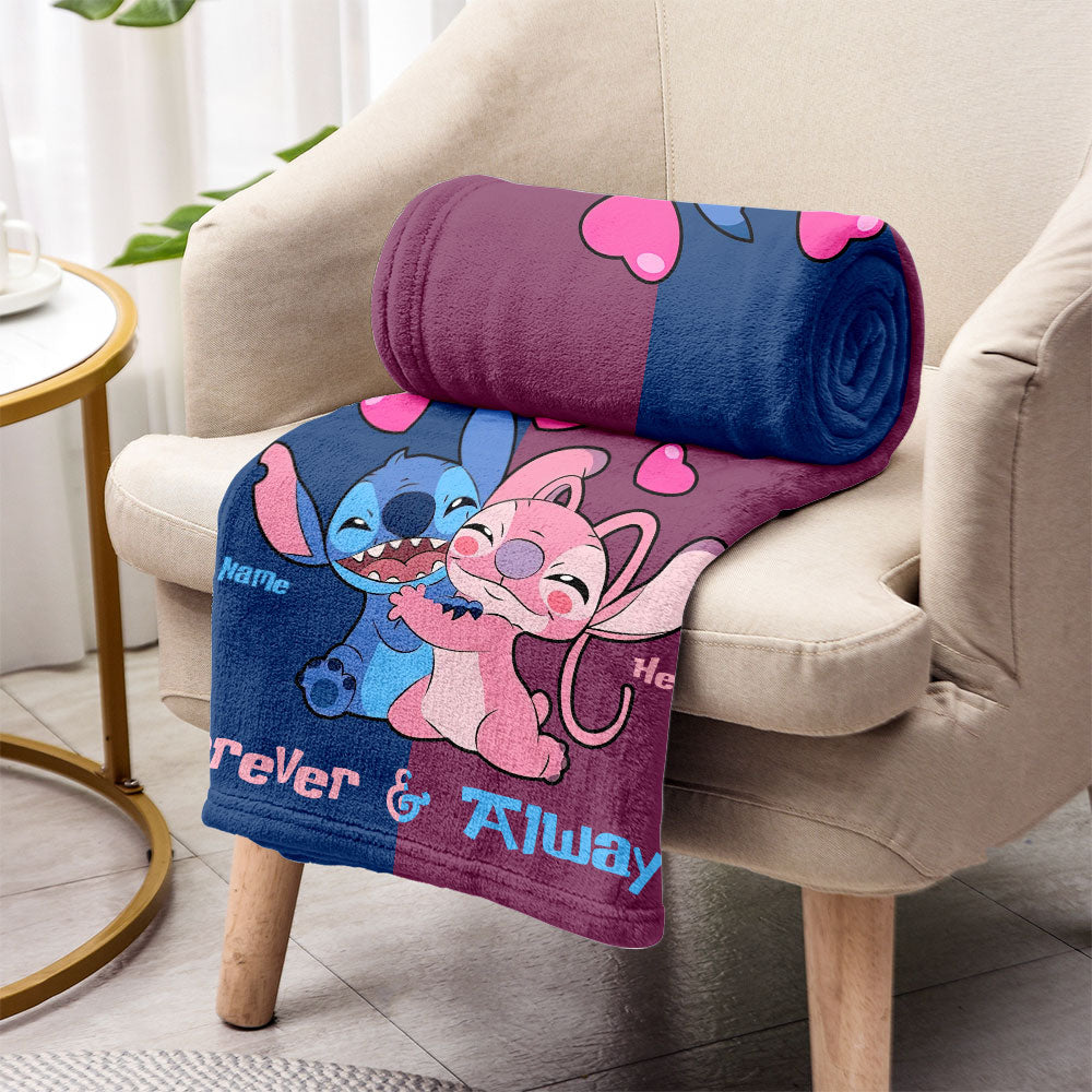 Personalized Ohana Blanket for Couples Custom Names Gift Blanket GradoCreations