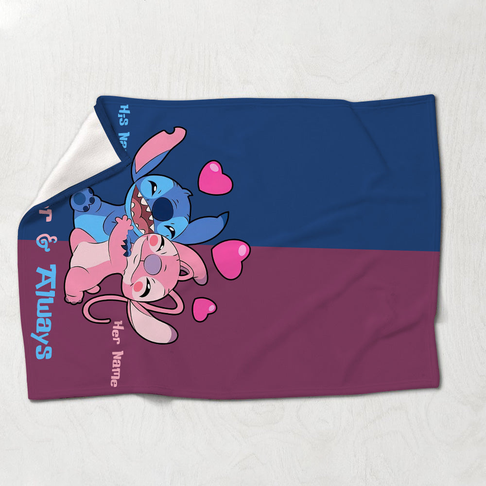 Personalized Ohana Blanket for Couples Custom Names Gift Blanket GradoCreations