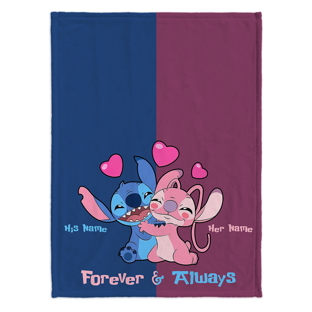 Personalized Ohana Blanket for Couples Custom Names Gift Blanket GradoCreations