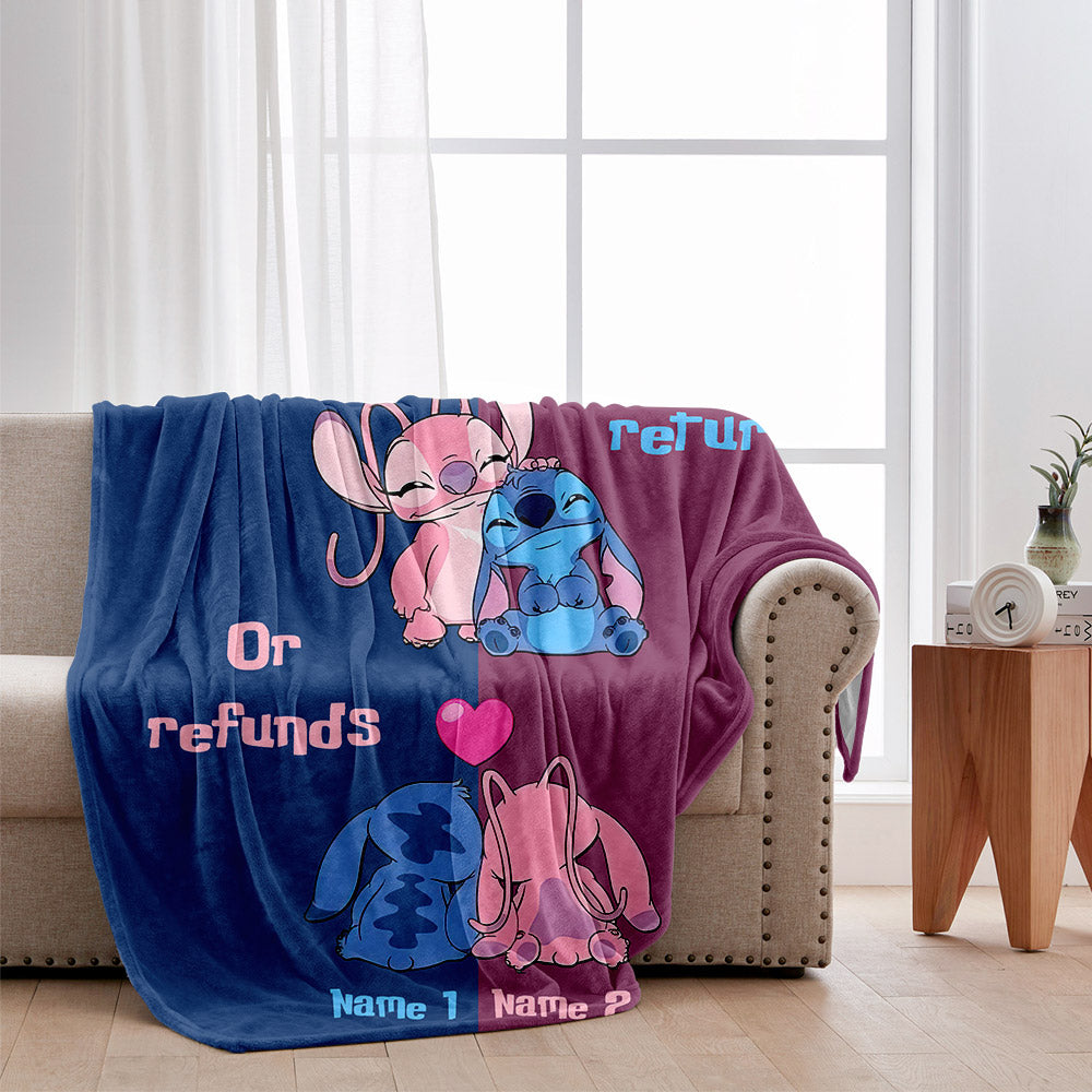 Personalized Ohana Blanket Custom Names Gift for Couples Blanket GradoCreations