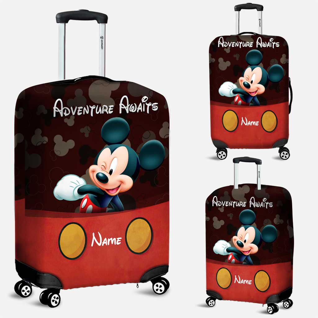 Personalized Mickey Mouse Luggage Cover Custom Name Travel Gift Luggage Cover GradoCreations