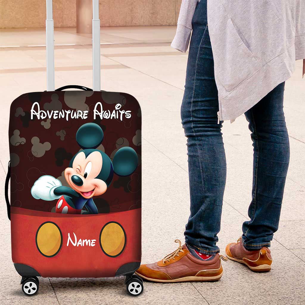 Personalized Mickey Mouse Luggage Cover Custom Name Travel Gift Luggage Cover GradoCreations