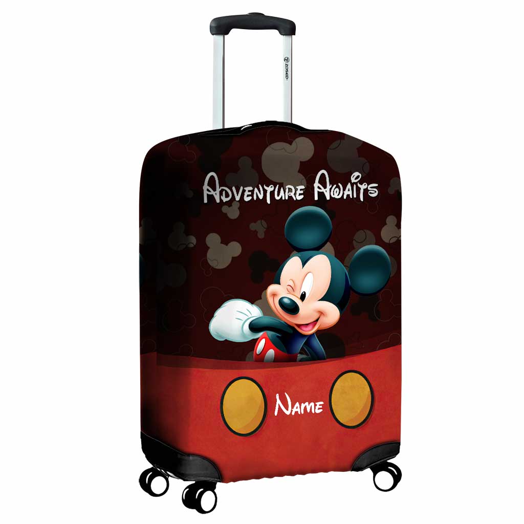 Personalized Mickey Mouse Luggage Cover Custom Name Travel Gift Luggage Cover GradoCreations