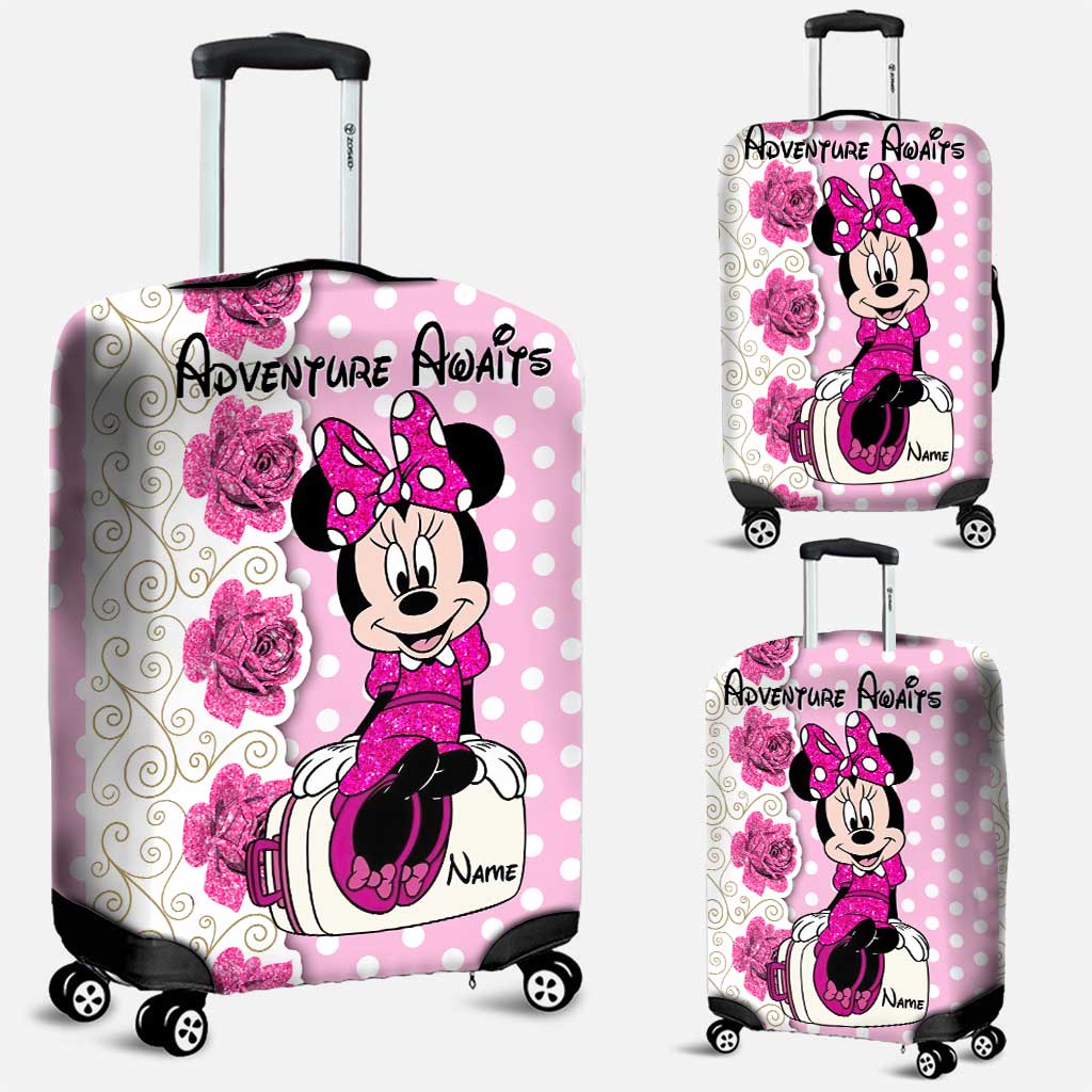 Personalized Minnie Mouse Luggage Cover Custom Name Gift Luggage Cover GradoCreations