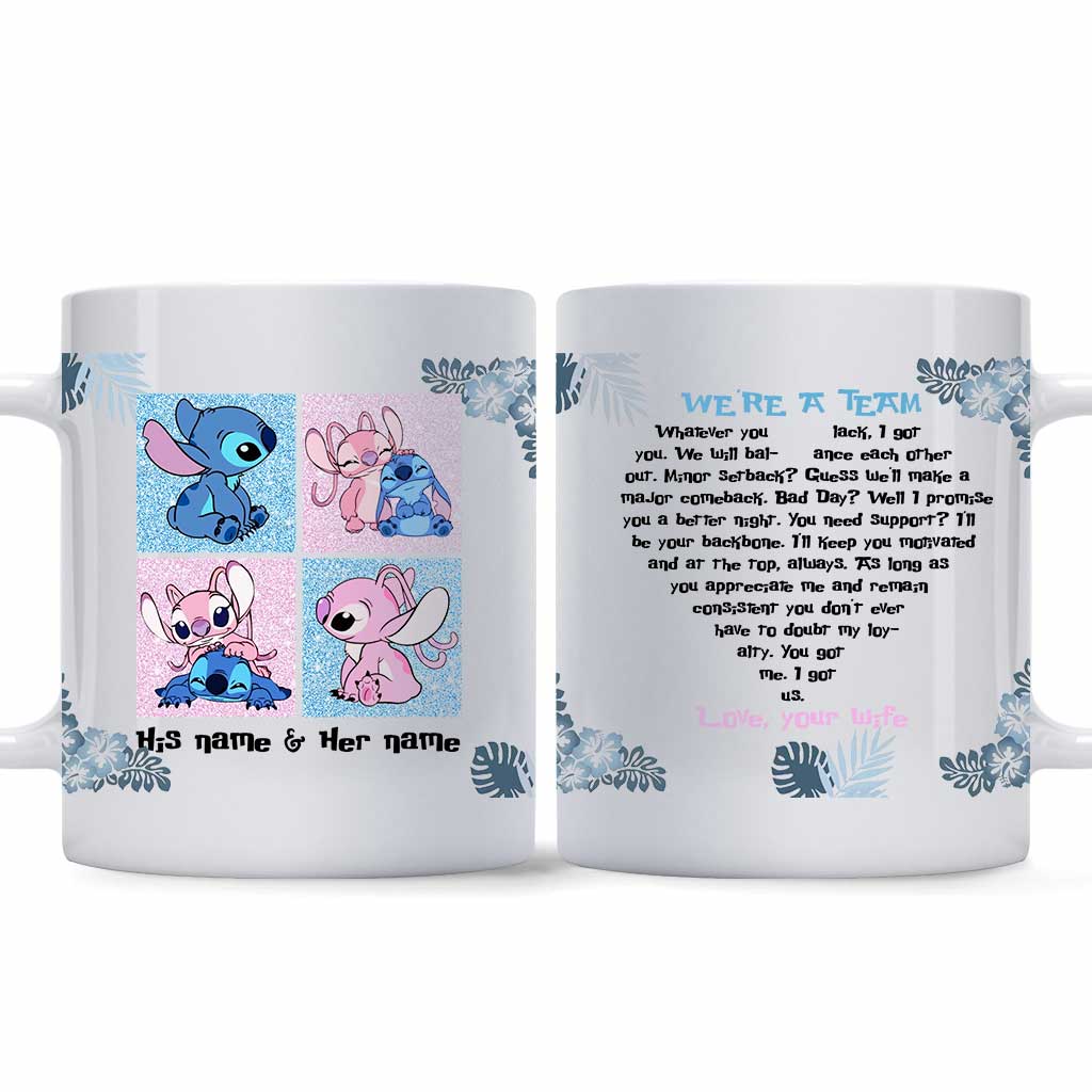 Personalized Couple Ohana Mug Custom Name Gift for Partner Mug GradoCreations