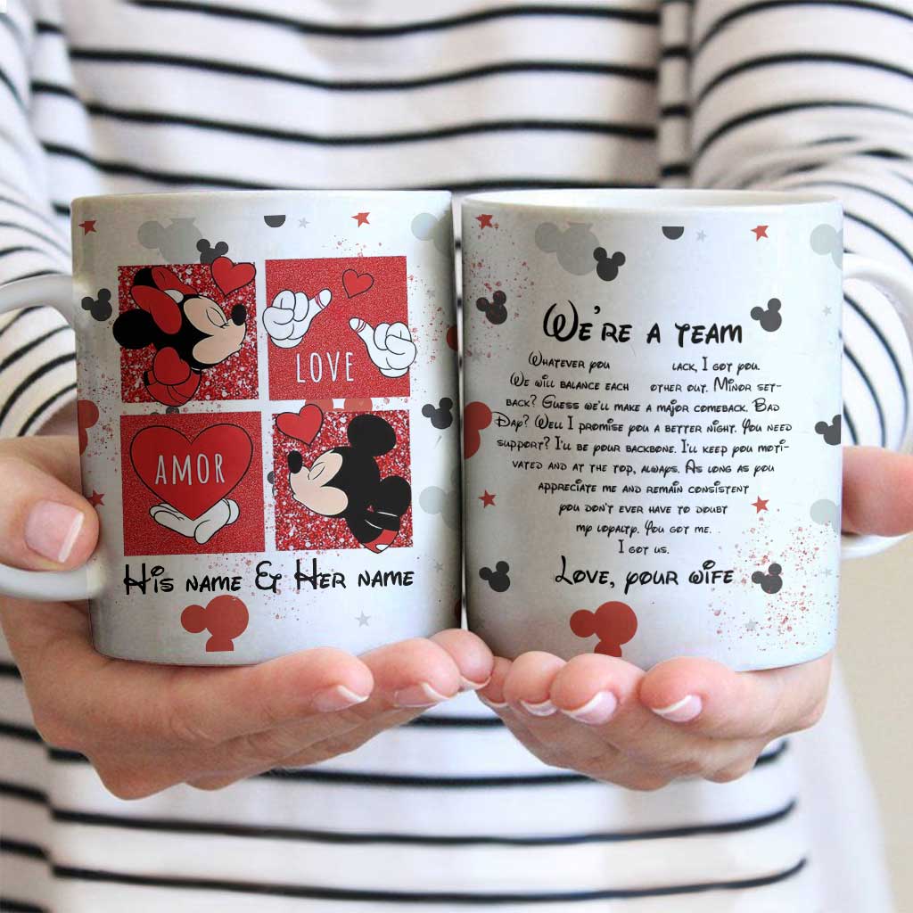 Personalized Couple Mug with Names and Love Quote Gift Mug GradoCreations