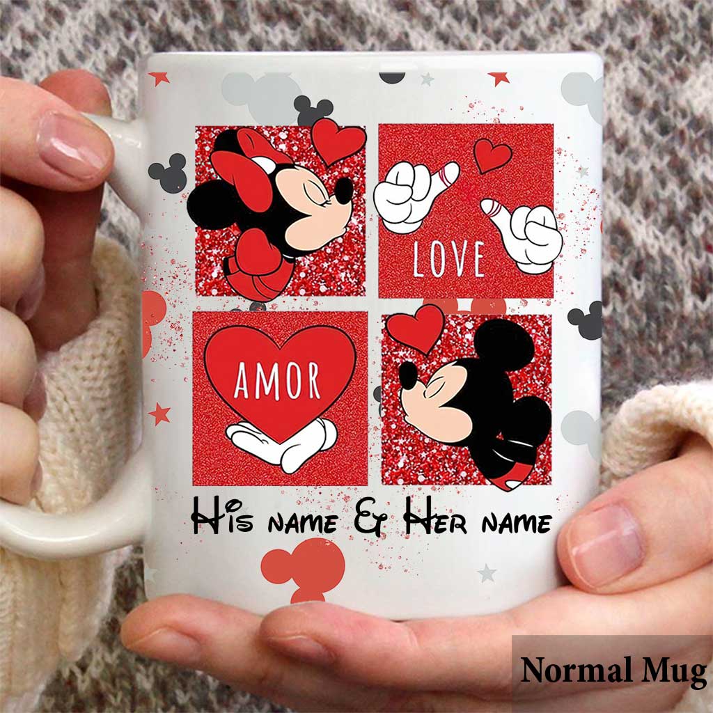 Personalized Couple Mug with Names and Love Quote Gift Mug GradoCreations