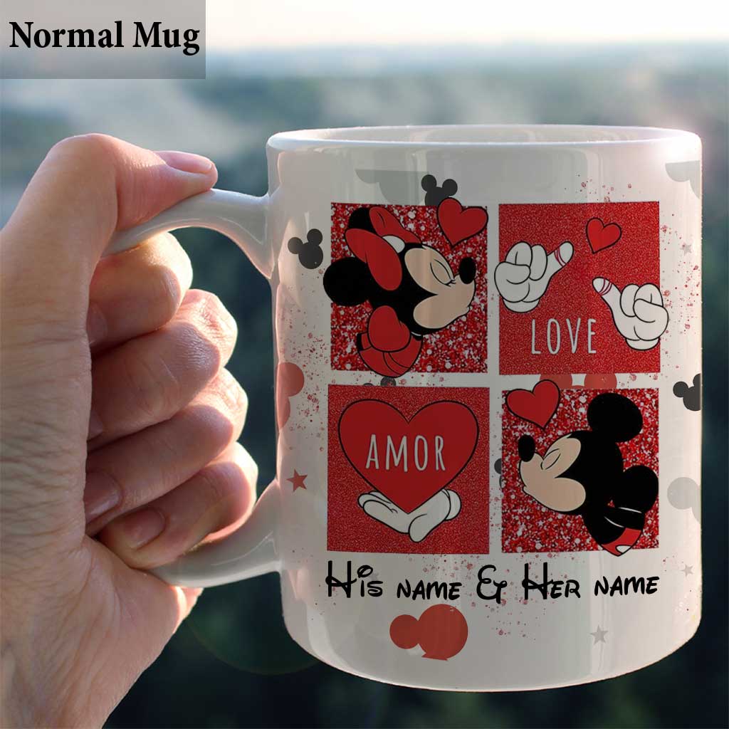 Personalized Couple Mug with Names and Love Quote Gift Mug GradoCreations