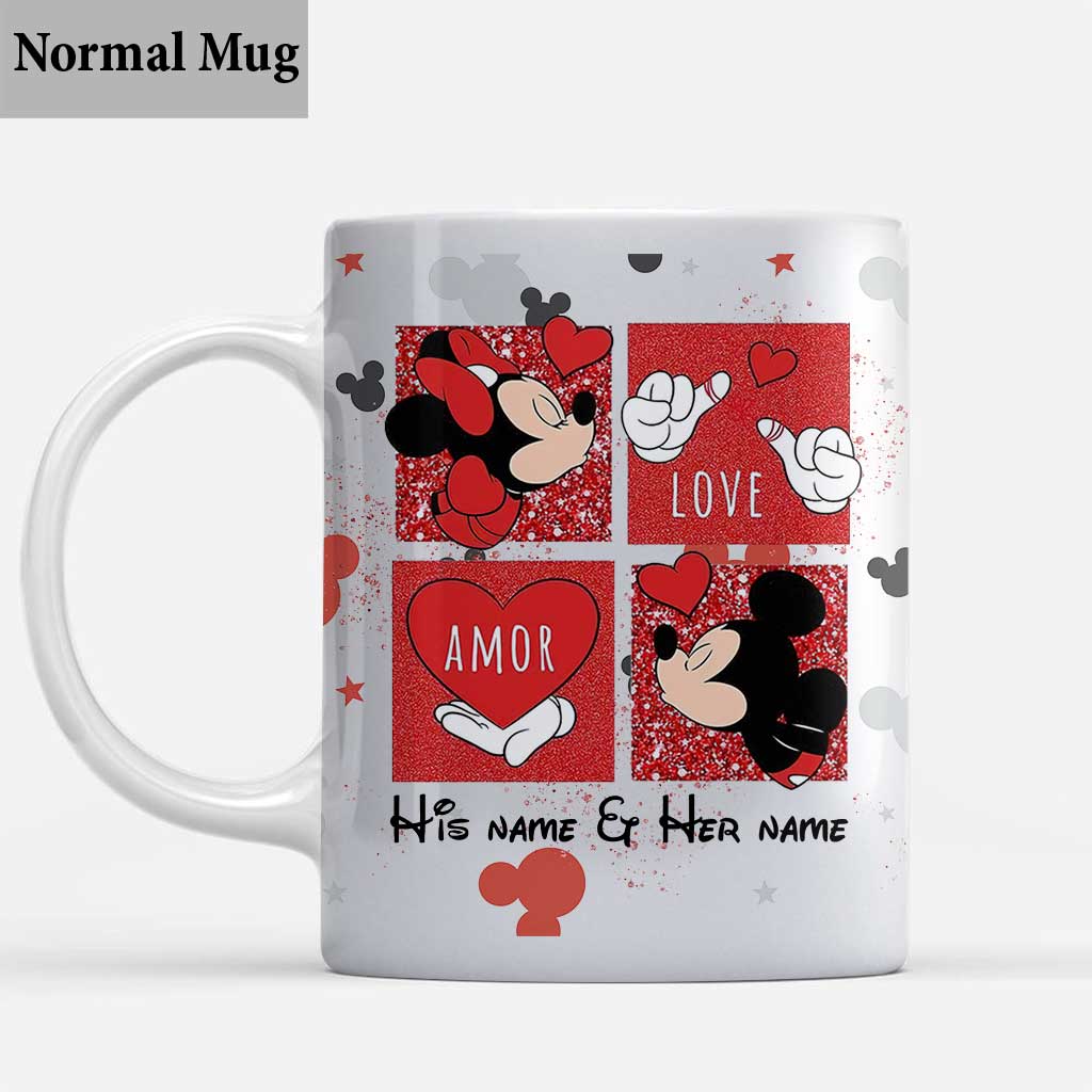 Personalized Couple Mug with Names and Love Quote Gift Mug GradoCreations