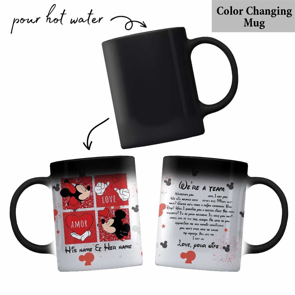 Personalized Couple Mug with Names and Love Quote Gift Mug GradoCreations