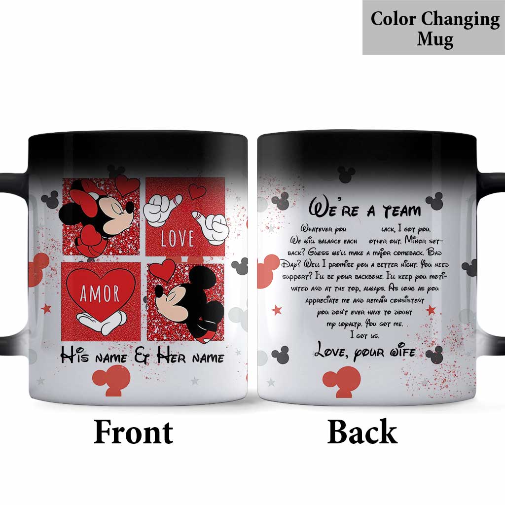 Personalized Couple Mug with Names and Love Quote Gift Mug GradoCreations