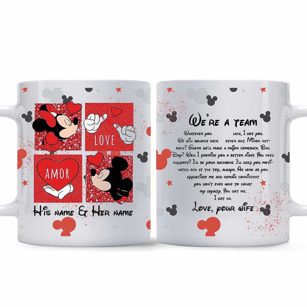 Personalized Couple Mug with Names and Love Quote Gift Mug GradoCreations
