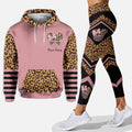 Personalized Pink Leopard Hoodie & Leggings Set for Kids Hoodie & Leggings GradoCreations