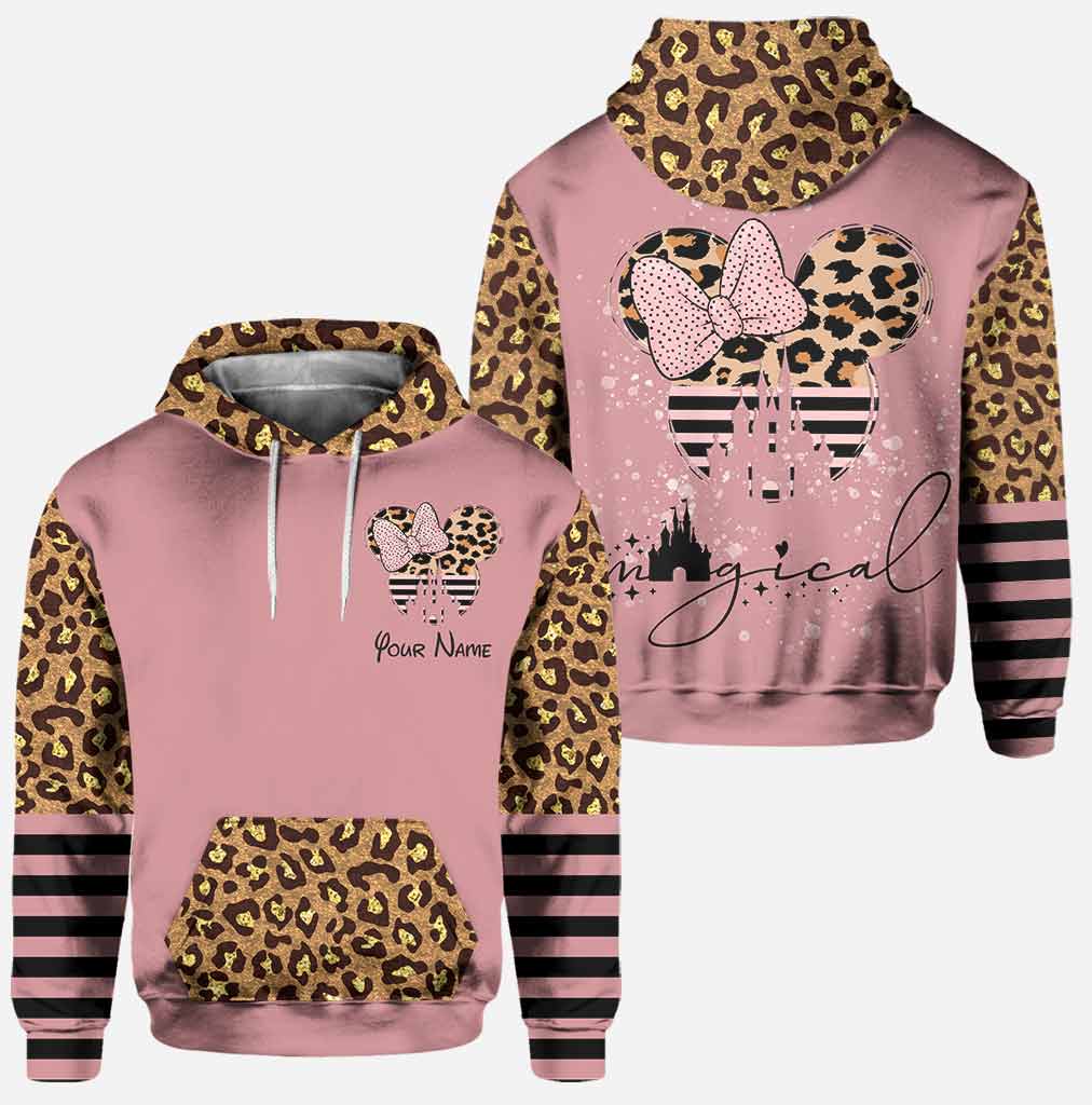 Personalized Pink Leopard Hoodie & Leggings Set for Kids Hoodie & Leggings GradoCreations