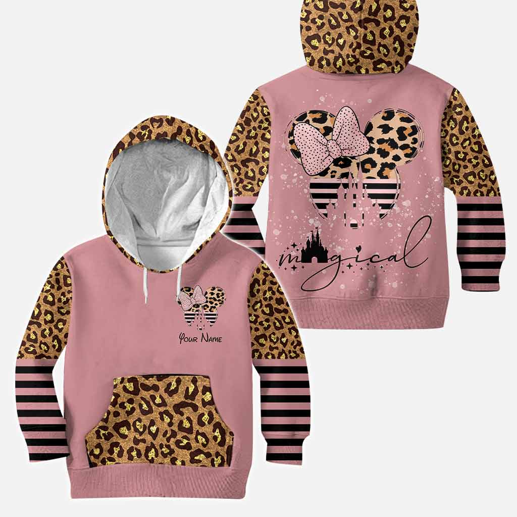 Personalized Pink Leopard Hoodie & Leggings Set for Kids Hoodie & Leggings GradoCreations