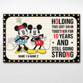 Personalized Mouse Poster with 3D Pattern Print for Couples Anniversary Gift Canvas and Poster GradoCreations