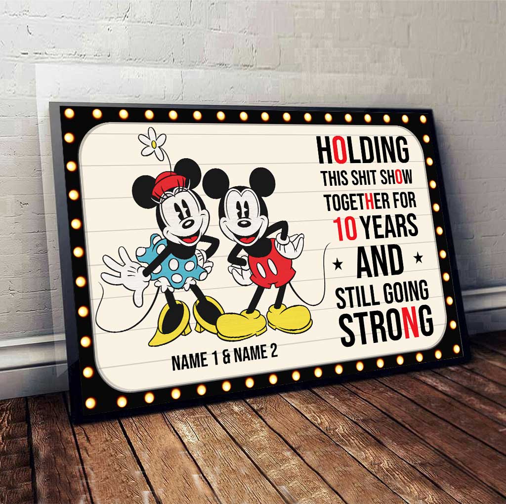 Personalized Mouse Poster with 3D Pattern Print for Couples Anniversary Gift Canvas and Poster GradoCreations