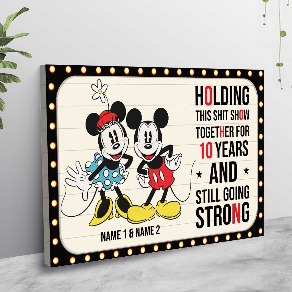 Personalized Mouse Poster with 3D Pattern Print for Couples Anniversary Gift Canvas and Poster GradoCreations