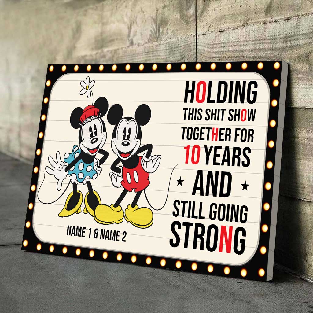 Personalized Mouse Poster with 3D Pattern Print for Couples Anniversary Gift Canvas and Poster GradoCreations