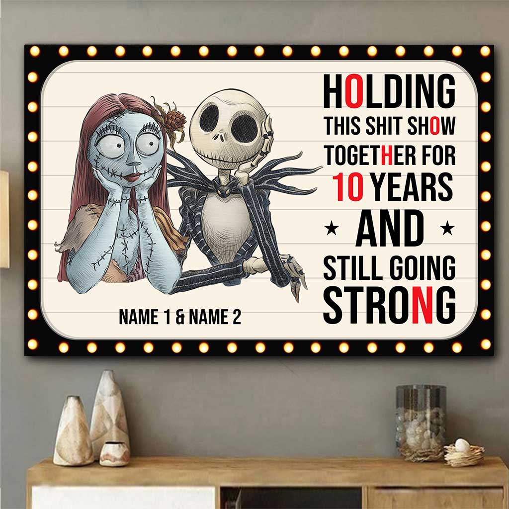 Personalized Nightmare Couple Poster 10 Years of Love Custom Print Canvas and Poster GradoCreations