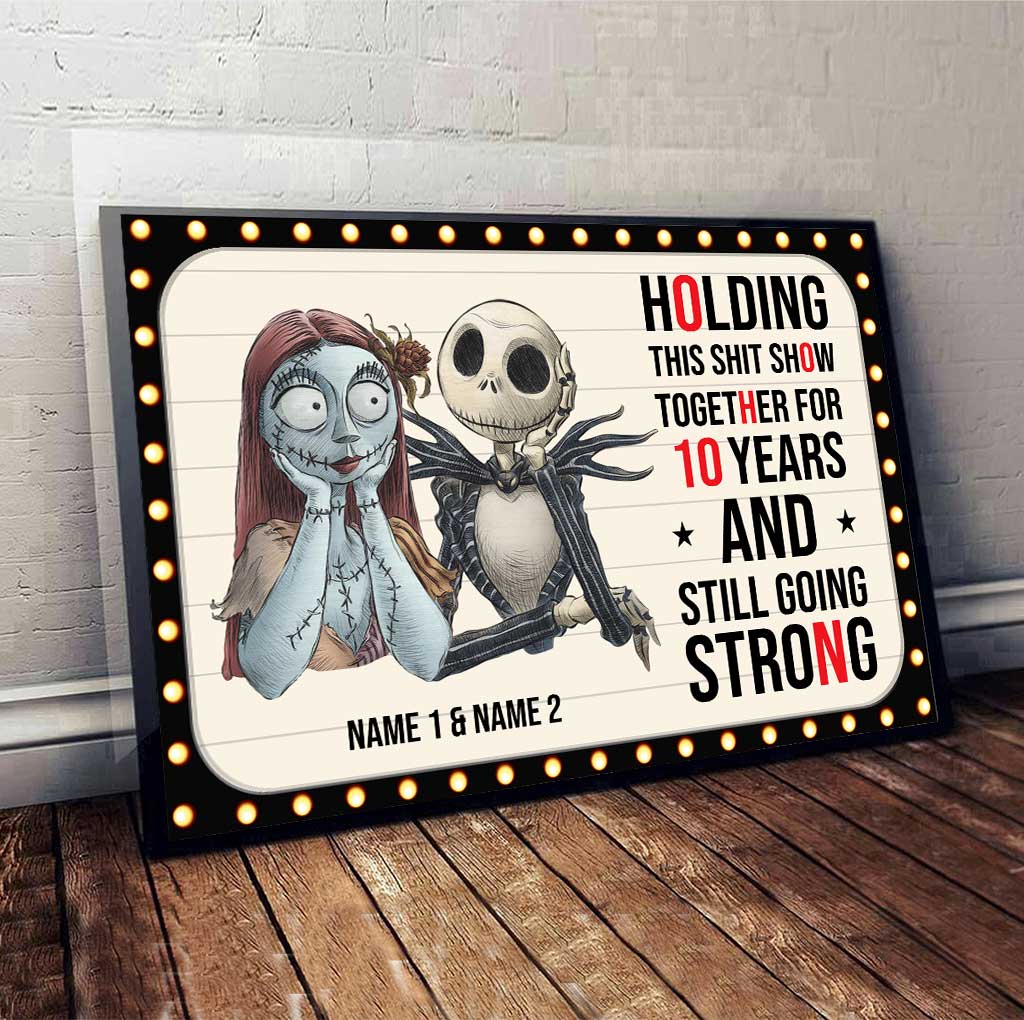 Personalized Nightmare Couple Poster 10 Years of Love Custom Print Canvas and Poster GradoCreations
