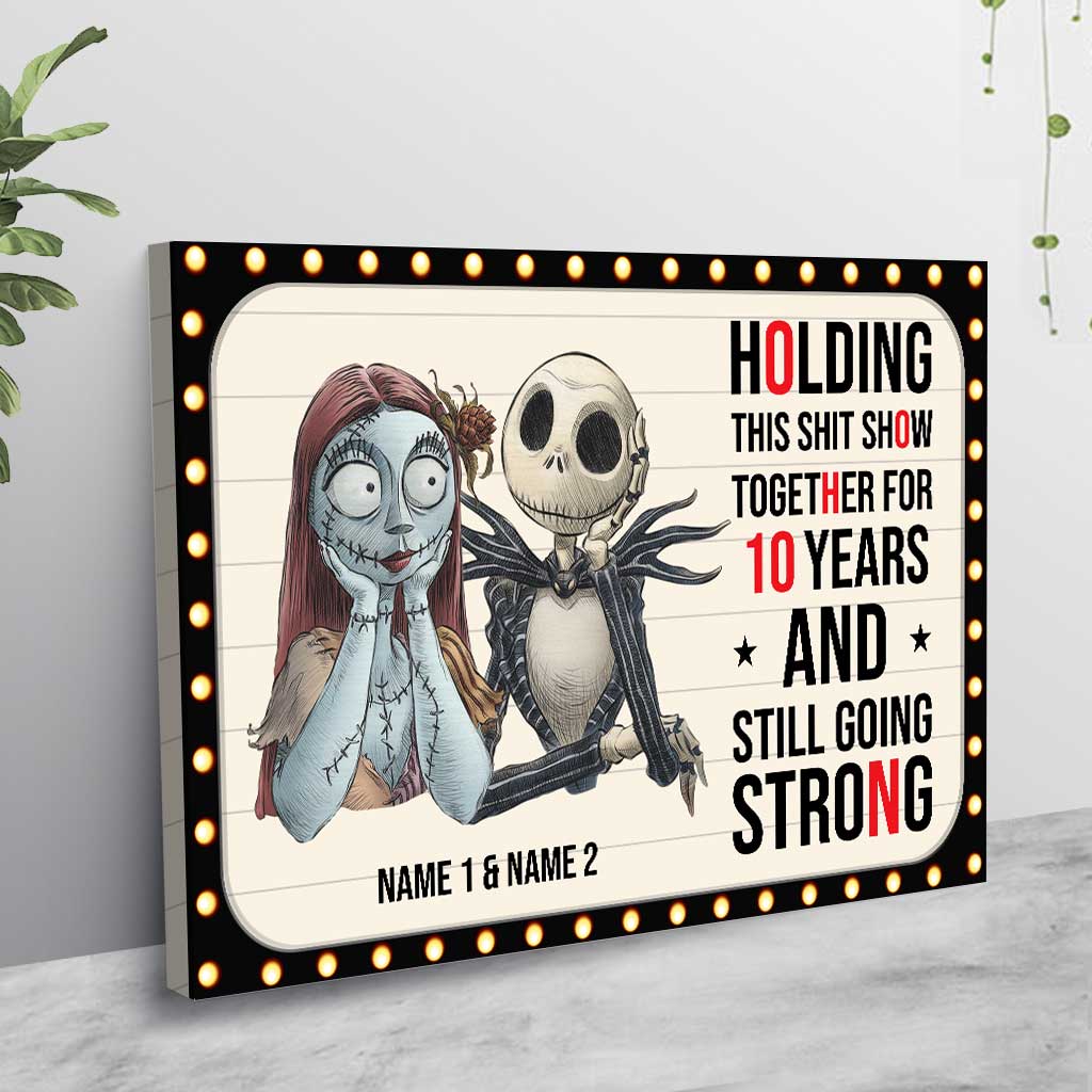 Personalized Nightmare Couple Poster 10 Years of Love Custom Print Canvas and Poster GradoCreations