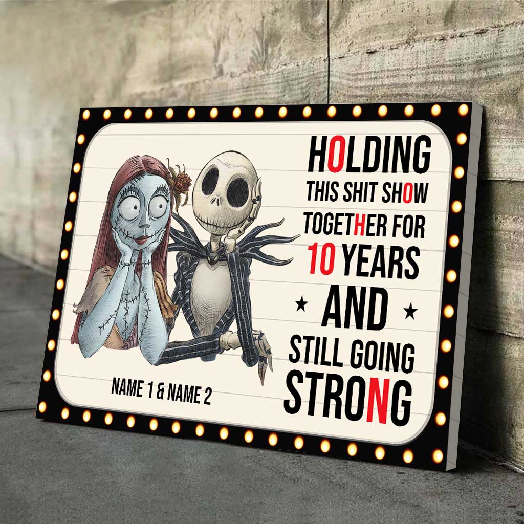 Personalized Nightmare Couple Poster 10 Years of Love Custom Print Canvas and Poster GradoCreations