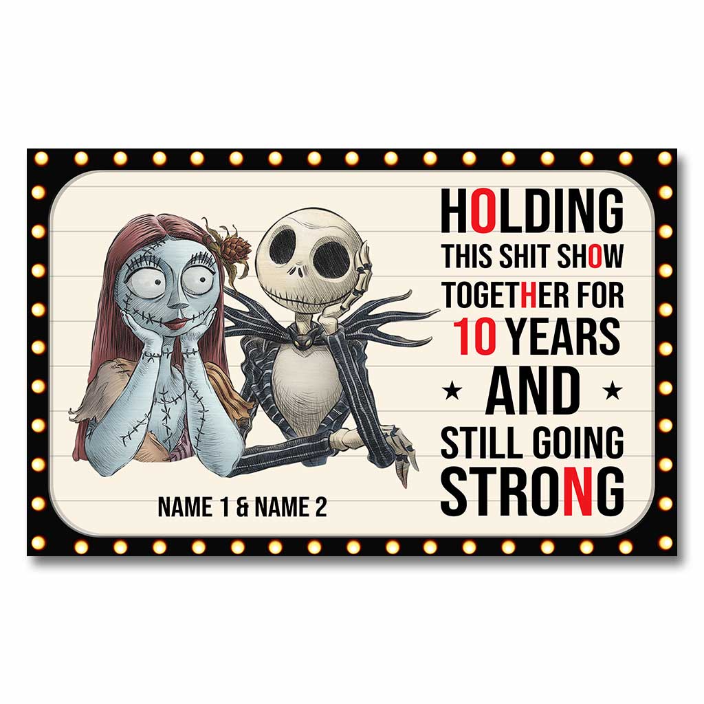 Personalized Nightmare Couple Poster 10 Years of Love Custom Print Canvas and Poster GradoCreations