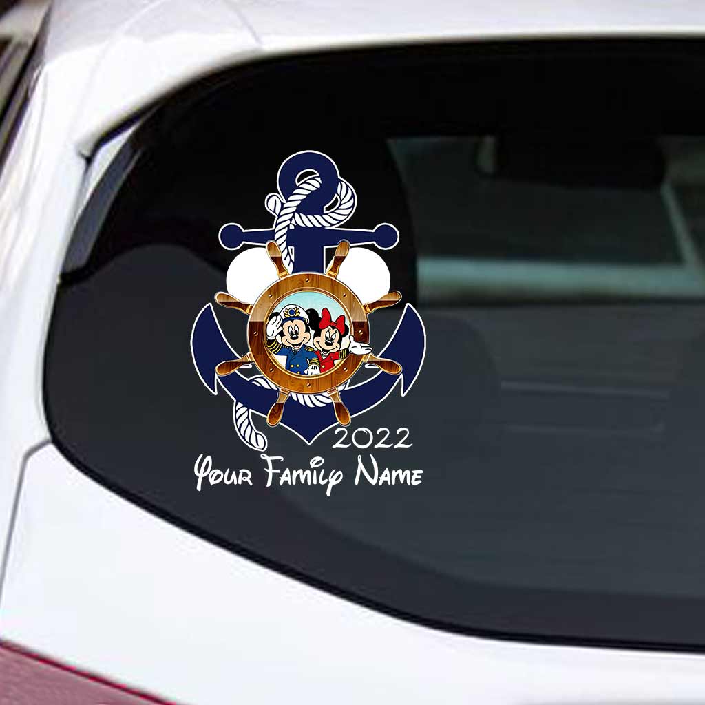 Personalized Cruising Decal with Family Name Anchor Design Decal Full GradoCreations