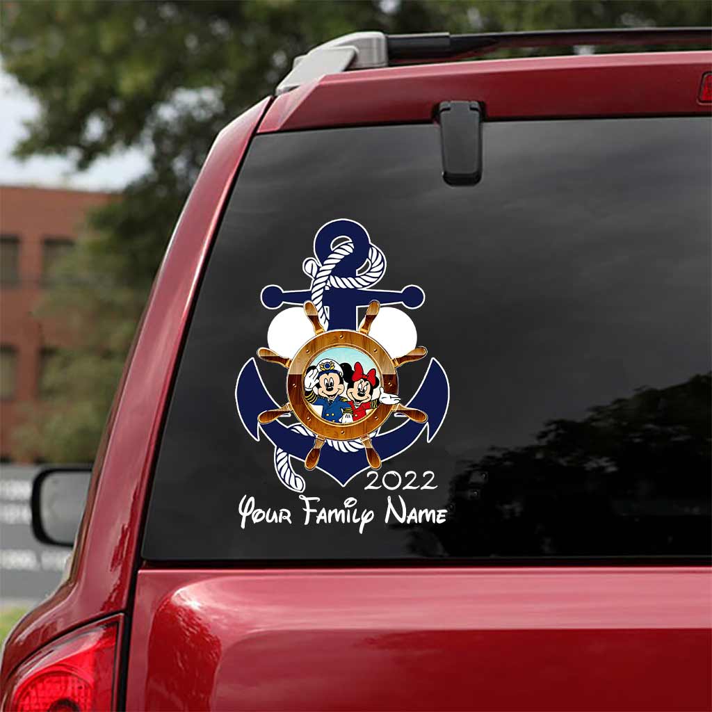 Personalized Cruising Decal with Family Name Anchor Design Decal Full GradoCreations