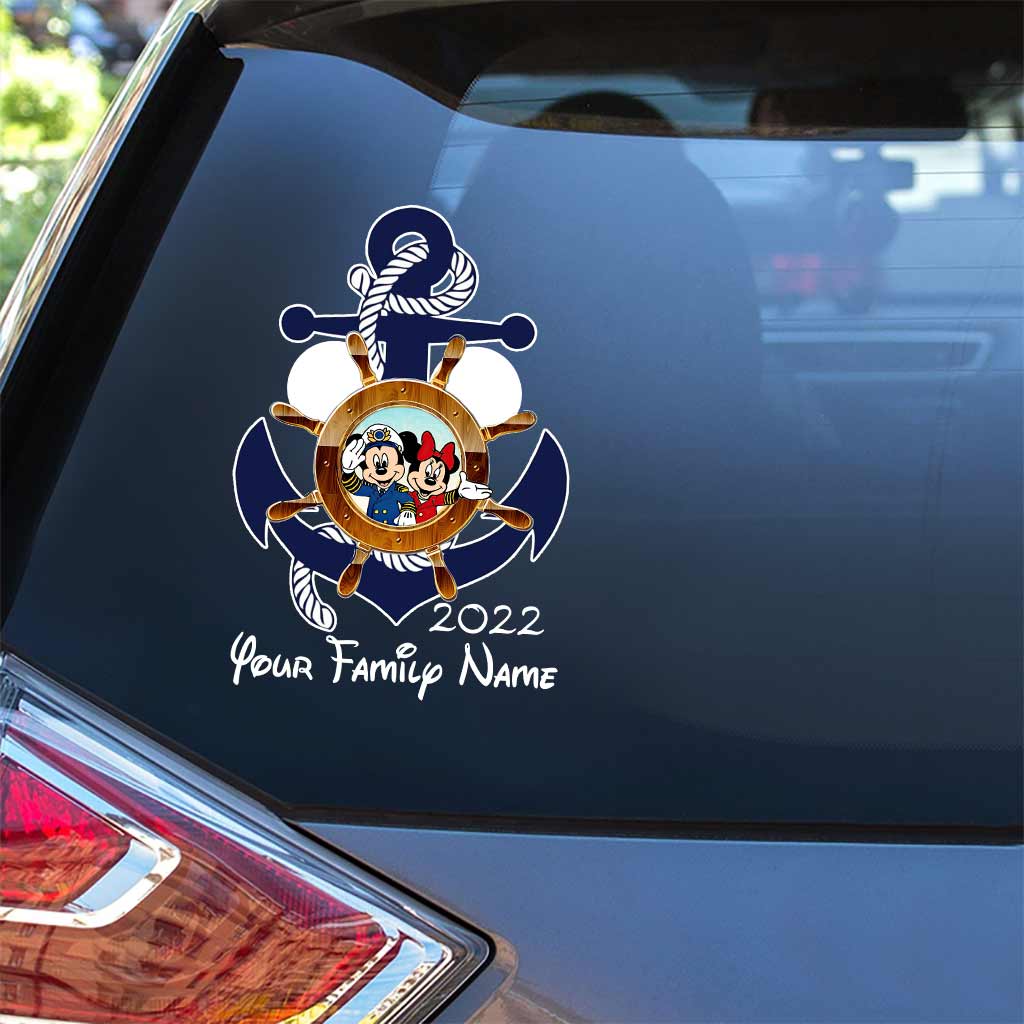 Personalized Cruising Decal with Family Name Anchor Design Decal Full GradoCreations