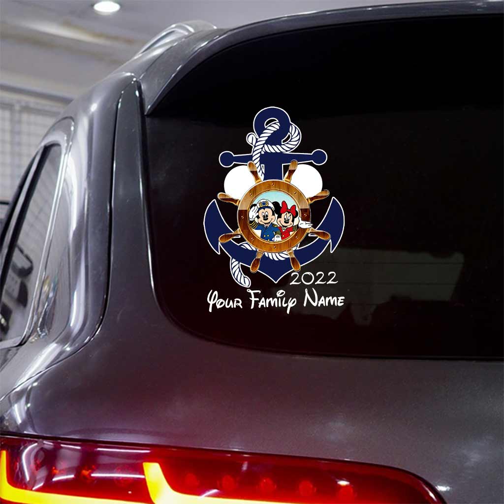Personalized Cruising Decal with Family Name Anchor Design Decal Full GradoCreations