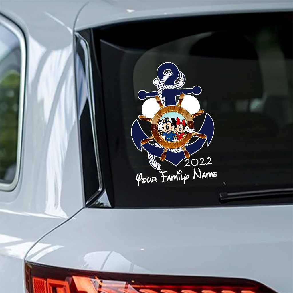 Personalized Cruising Decal with Family Name Anchor Design Decal Full GradoCreations
