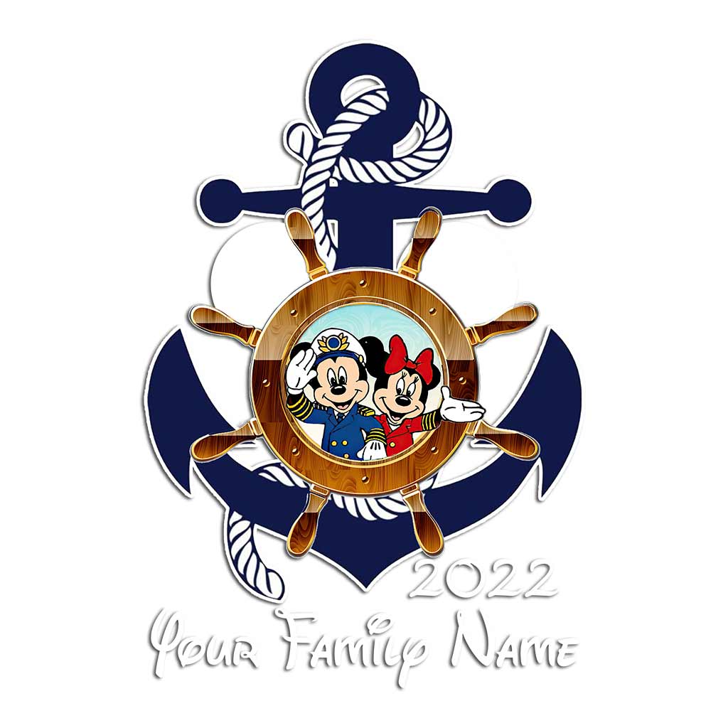Personalized Cruising Decal with Family Name Anchor Design Decal Full GradoCreations
