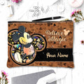 Personalized Mouse Pouch with Leather Pattern Print Gift for Girls Pouch GradoCreations