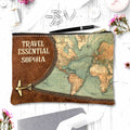 Personalized Travel Pouch with Name Eco-Friendly Design Gift for Her Pouch GradoCreations