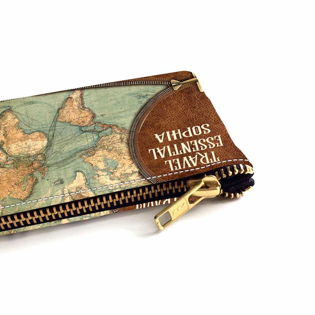 Personalized Travel Pouch with Name Eco-Friendly Design Gift for Her Pouch GradoCreations