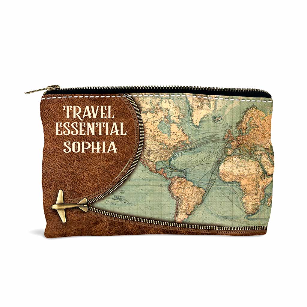 Personalized Travel Pouch with Name Eco-Friendly Design Gift for Her Pouch GradoCreations