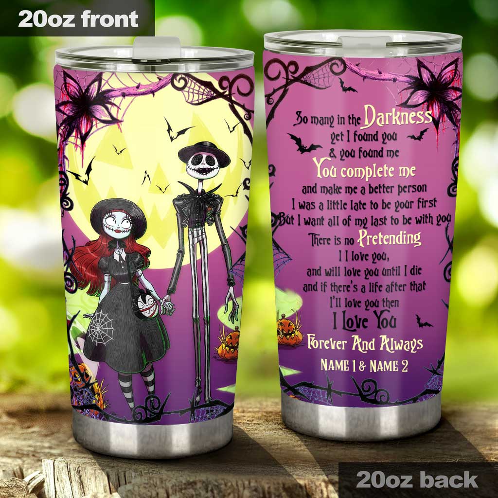 Personalized Nightmare Tumbler Custom Gift for Couples Halloween Tumbler GradoCreations