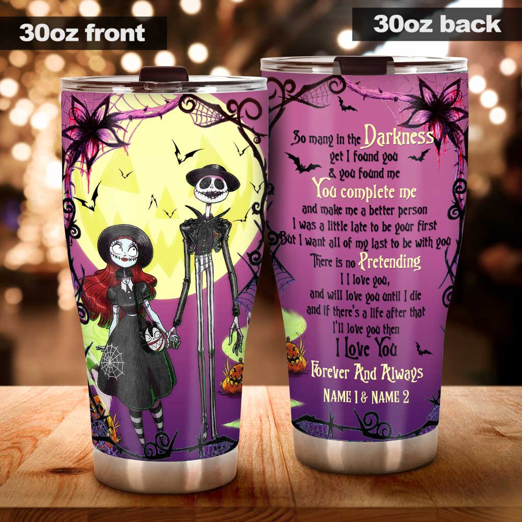 Personalized Nightmare Tumbler Custom Gift for Couples Halloween Tumbler GradoCreations