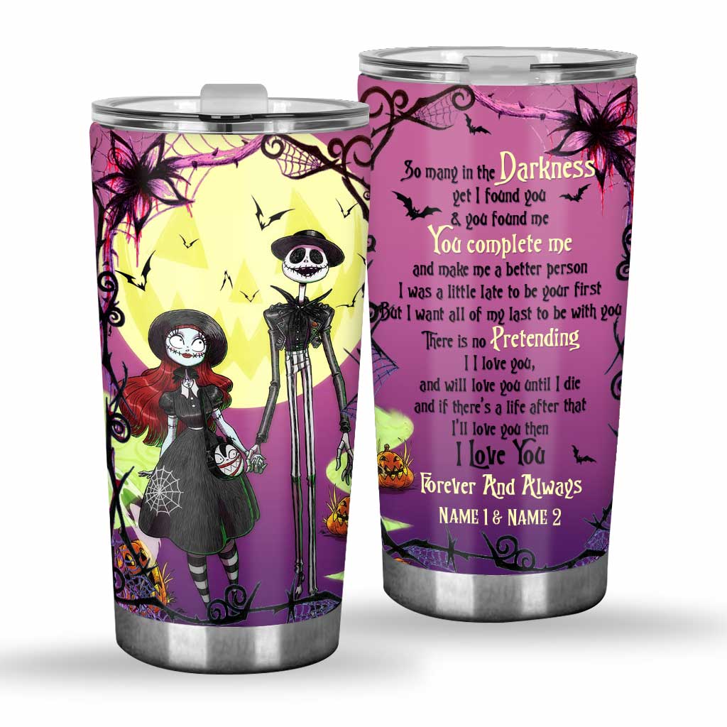 Personalized Nightmare Tumbler Custom Gift for Couples Halloween Tumbler GradoCreations