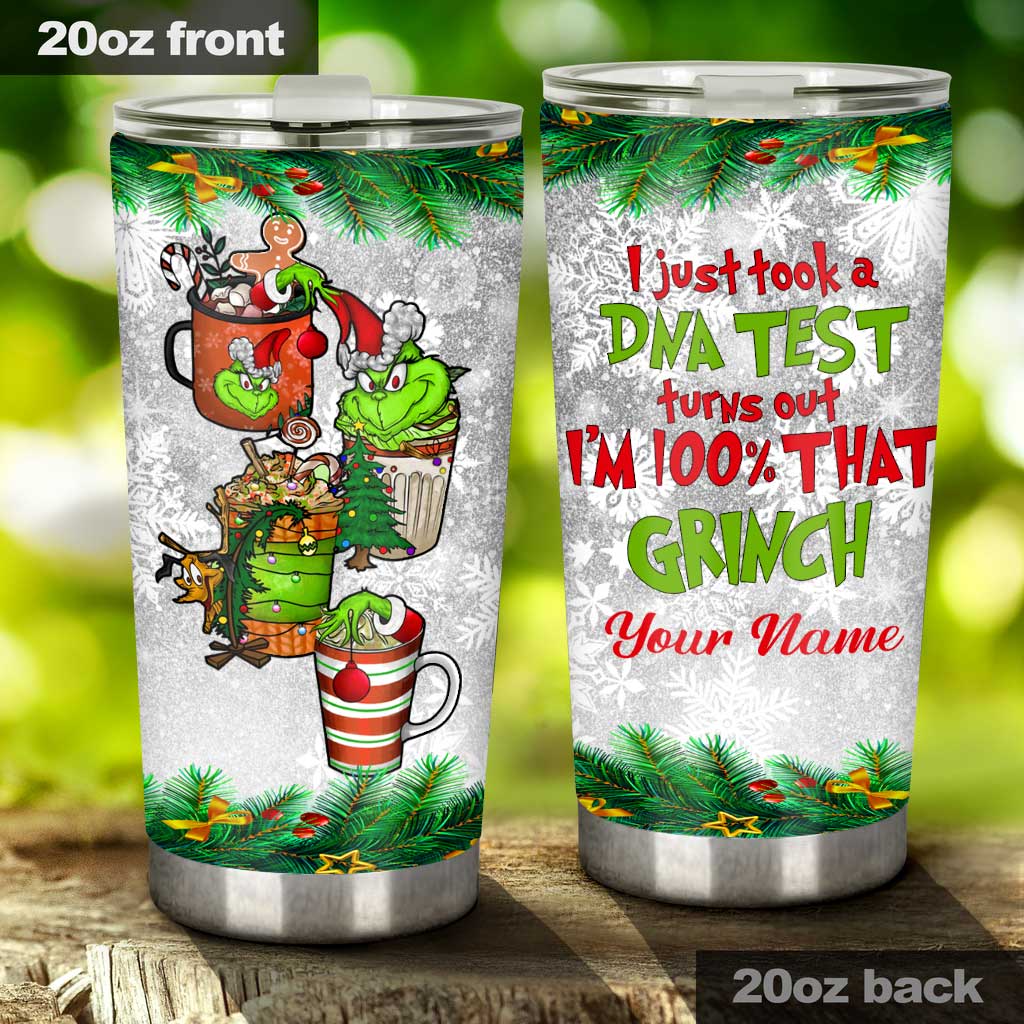 Personalized Christmas Tumbler Custom Grinch Design Gift Tumbler GradoCreations