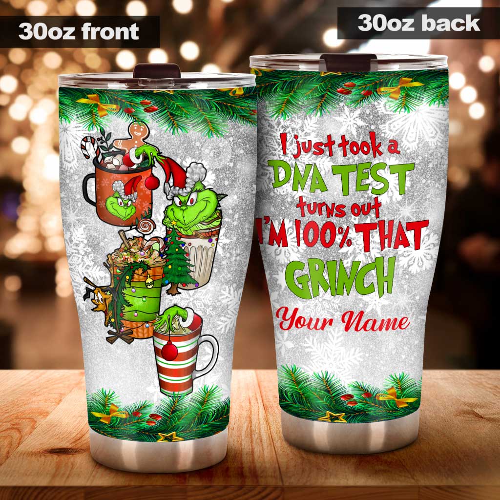 Personalized Christmas Tumbler Custom Grinch Design Gift Tumbler GradoCreations