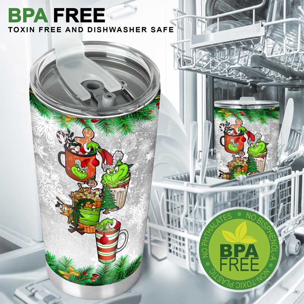 Personalized Christmas Tumbler Custom Grinch Design Gift Tumbler GradoCreations
