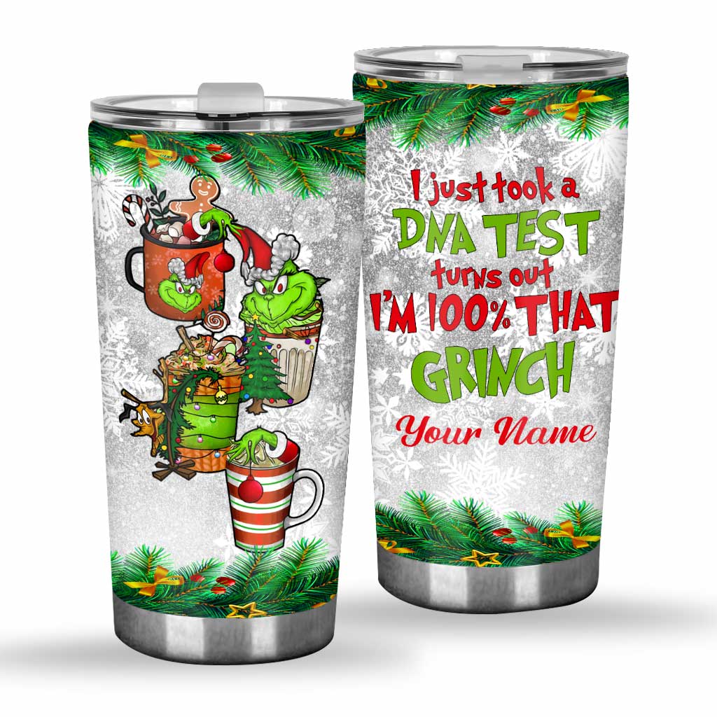 Personalized Christmas Tumbler Custom Grinch Design Gift Tumbler GradoCreations