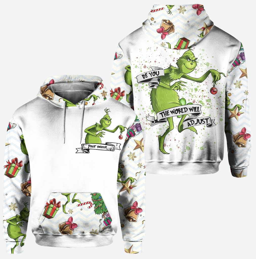 Personalized Christmas Hoodie and Leggings with Grinch Design Hoodie & Leggings GradoCreations