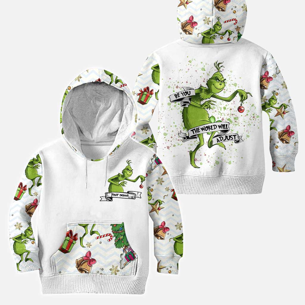 Personalized Christmas Hoodie and Leggings with Grinch Design Hoodie & Leggings GradoCreations