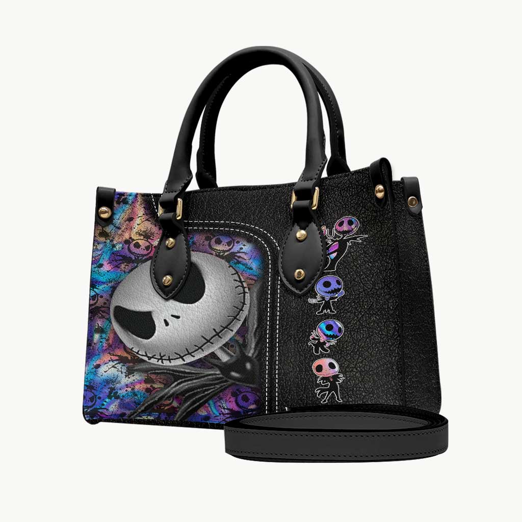 Personalized Leather Handbag with Nightmare Design for Women Leather Handbag GradoCreations